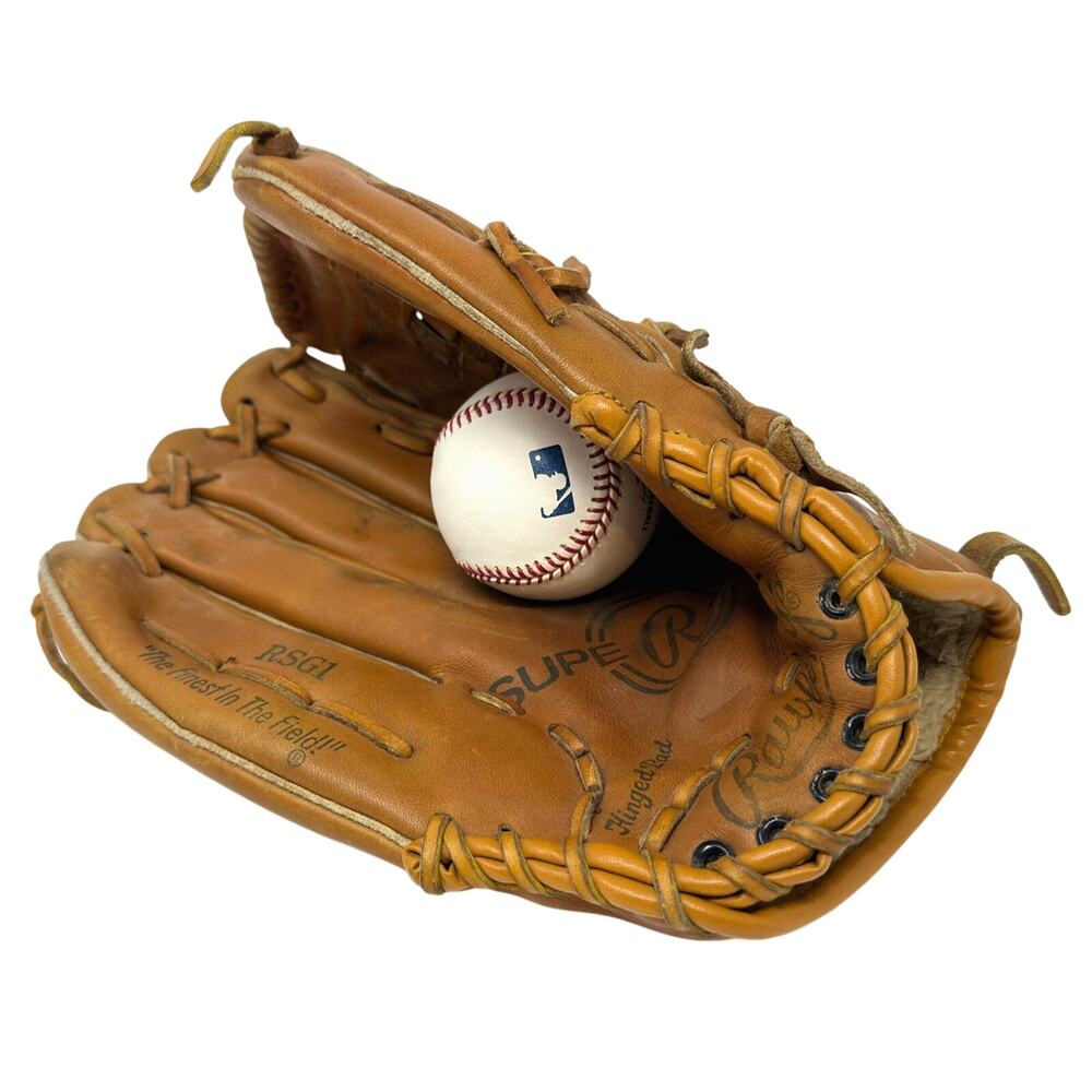 Left Rawlings RSG1 Super Size Softball Baseball 13.5 Outfield Glove LHT Fastback